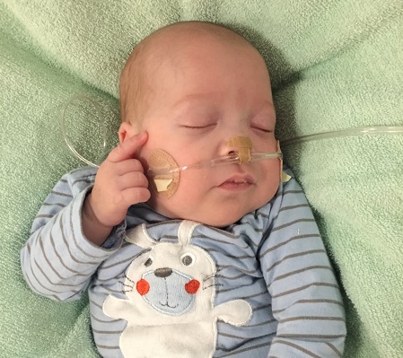 Prematuur baby aan zuurstof