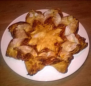 kerstbrood in de vorm van een ster