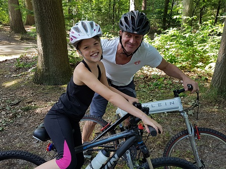 Vaderdaguitje mountainbiken